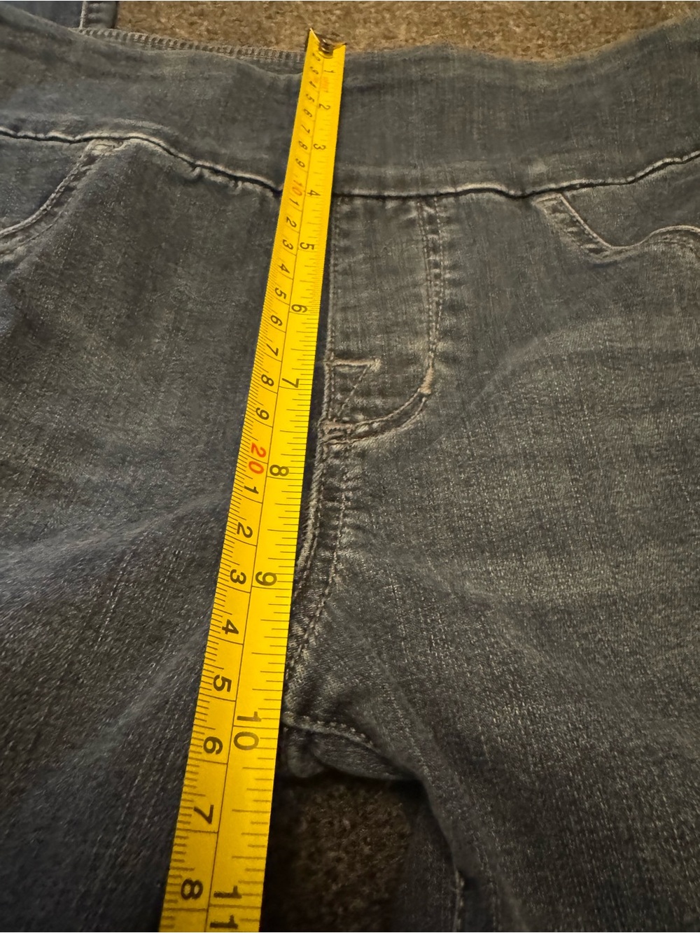 Rock & Republic Pull-On Distressed Jeans Jeggings Denim Rx Fever Blue 10M - Picture 6 of 13